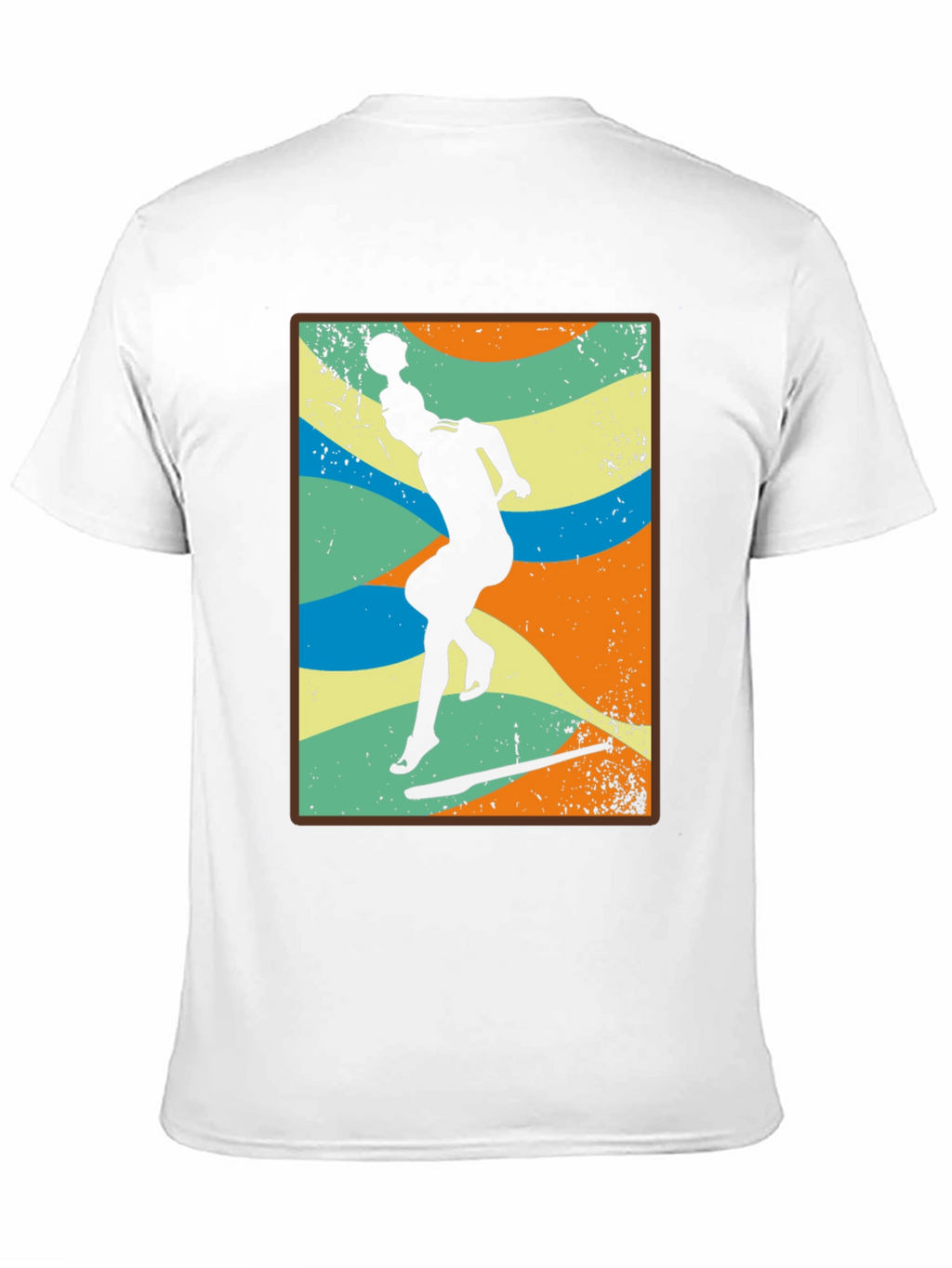 Retro Volleyball Player Black T-Shirt