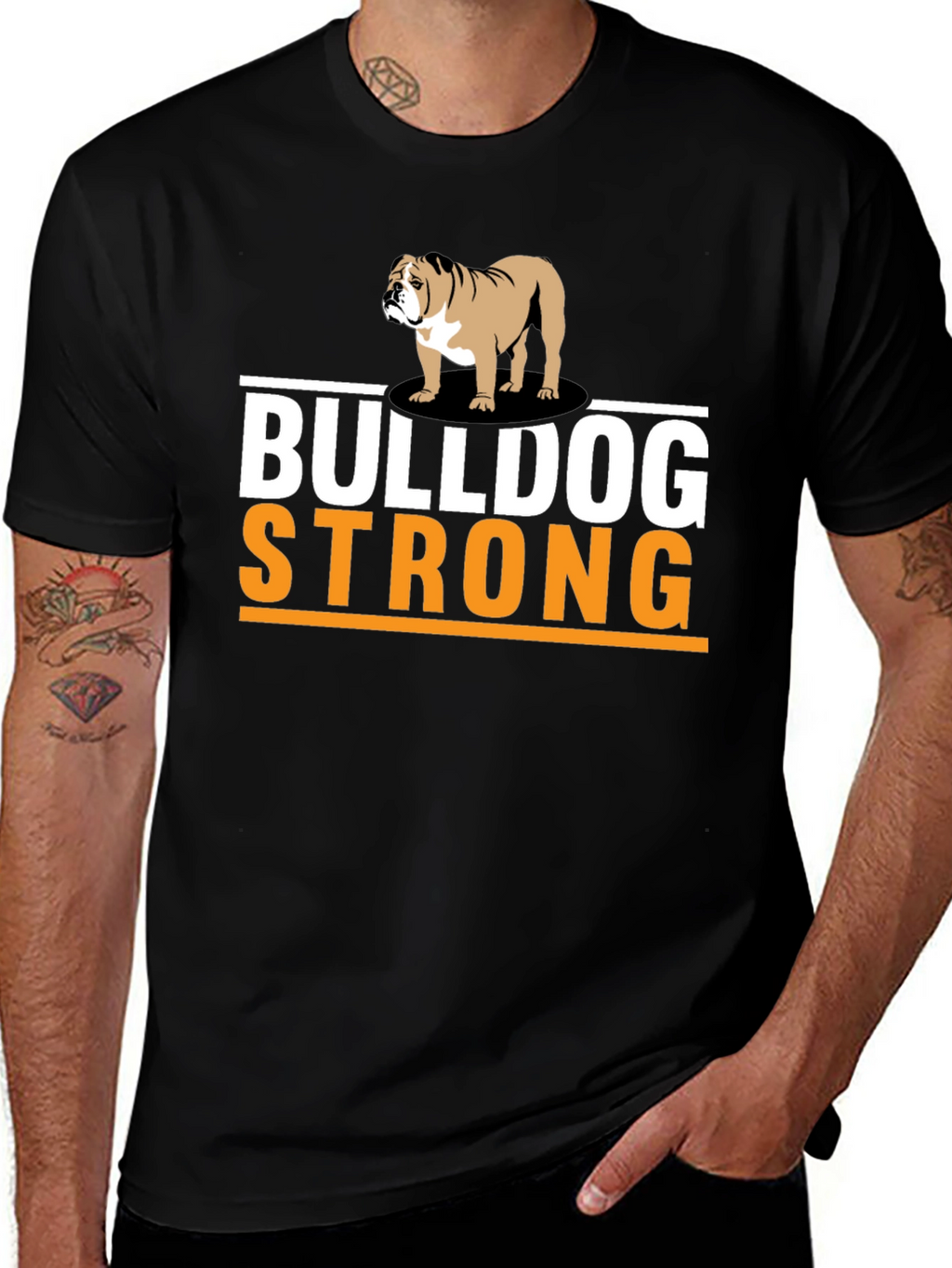 Bulldog Strong Graphic T-Shirt