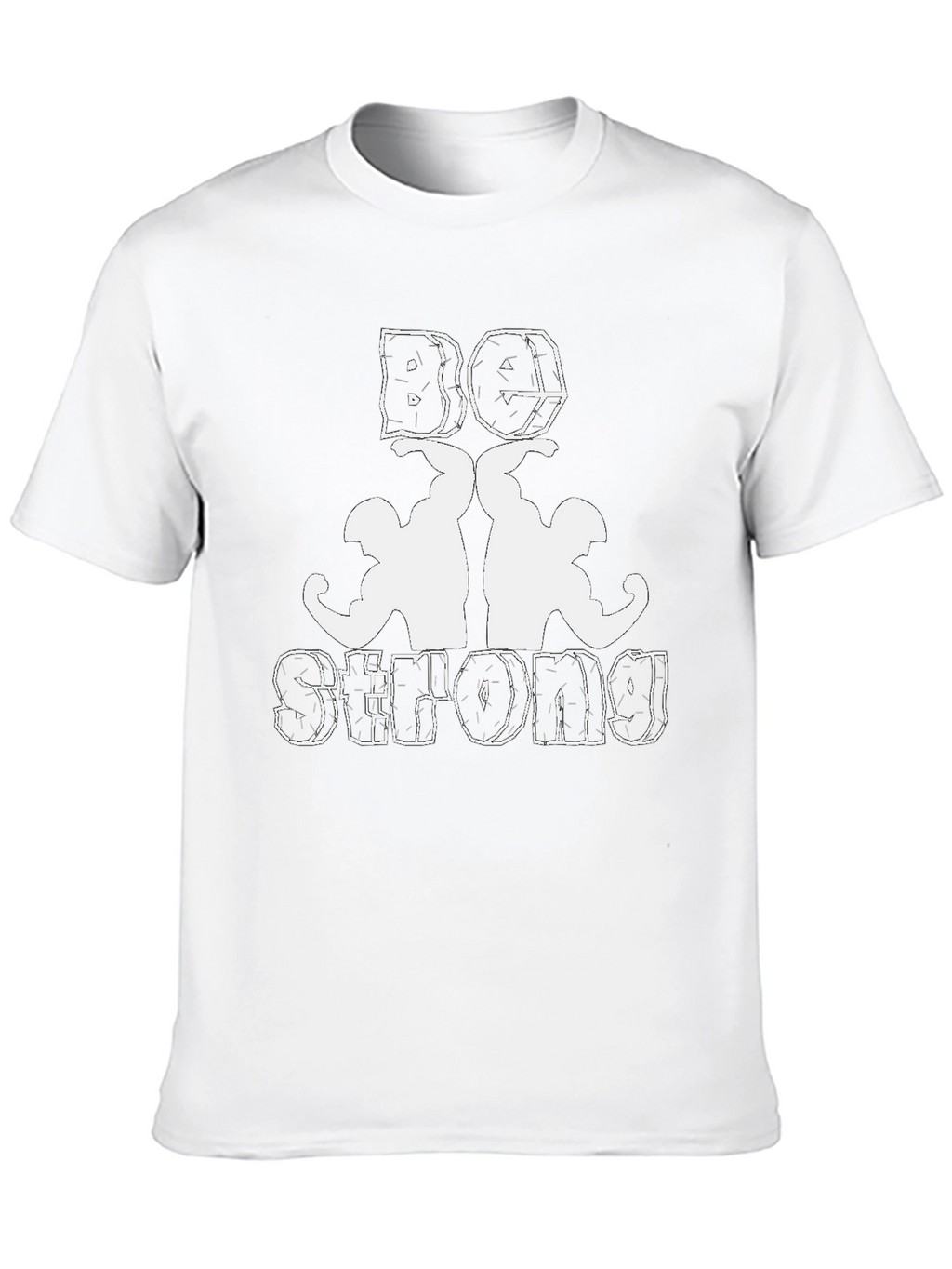 Be Strong T-Shirt - Black Gym Tee