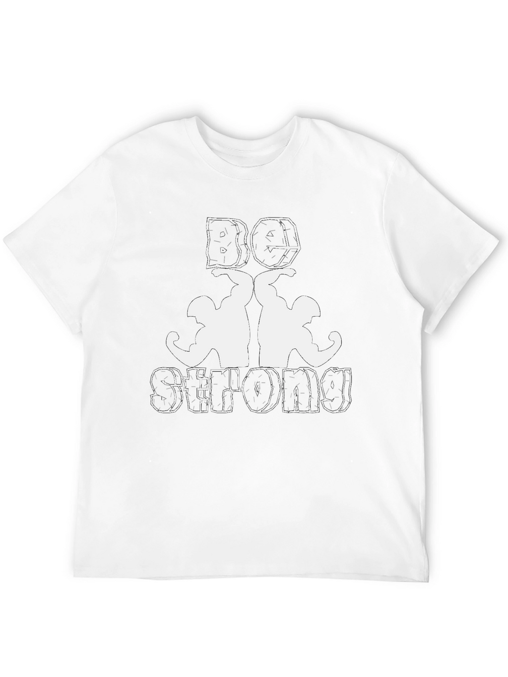 Be Strong T-Shirt - Black Gym Tee