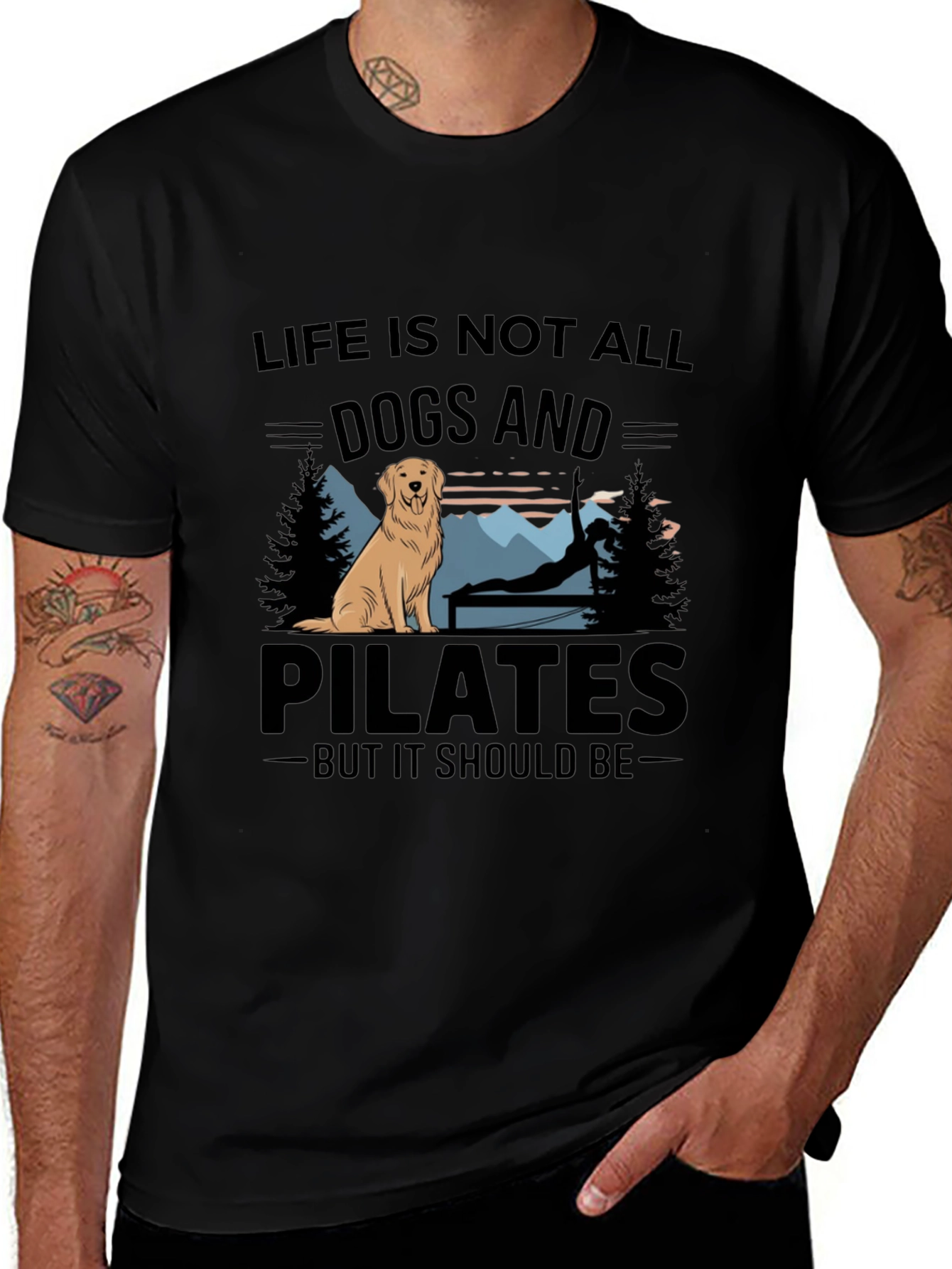 Dogs and Pilates Graphic T-Shirt