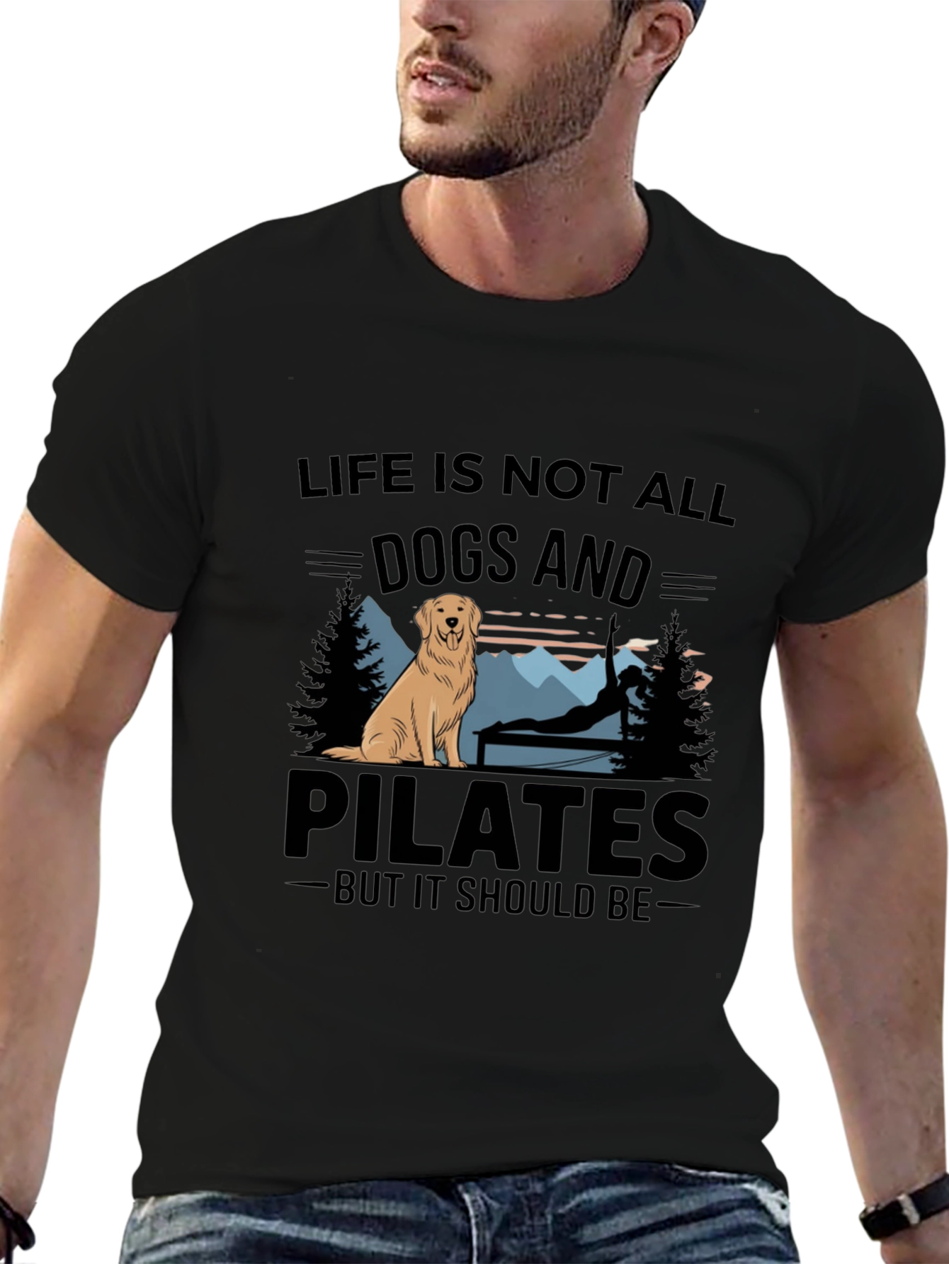 Dogs and Pilates Graphic T-Shirt