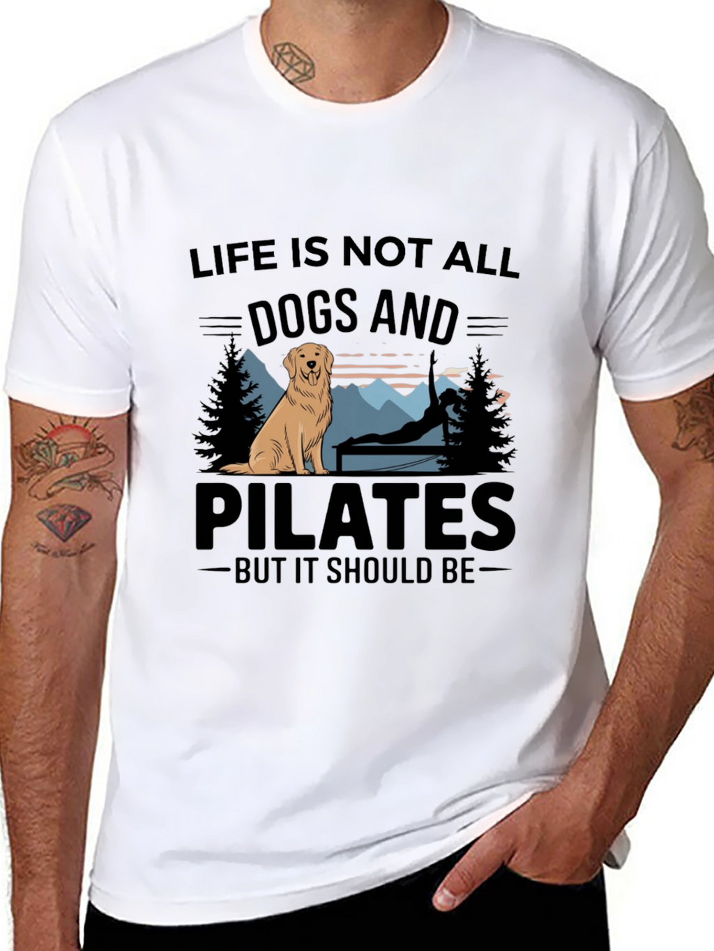 Dogs and Pilates Graphic T-Shirt