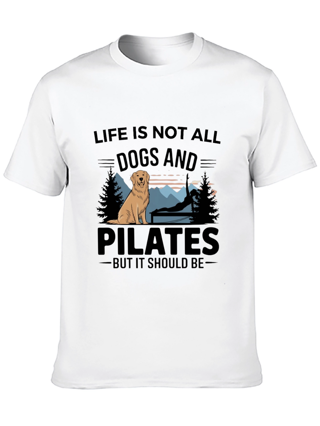 Dogs and Pilates Graphic T-Shirt