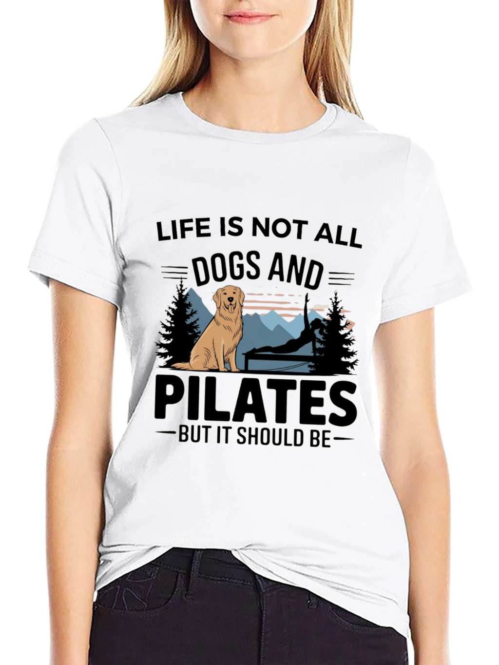 Dogs and Pilates Graphic T-Shirt
