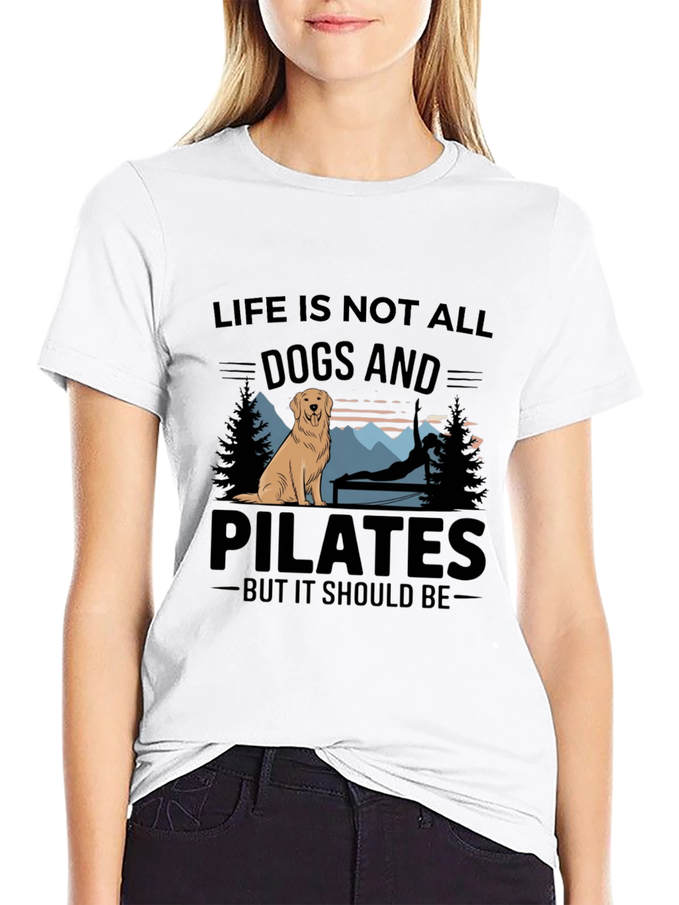 Dogs and Pilates Graphic T-Shirt