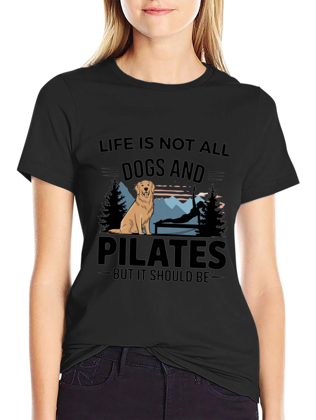 Dogs and Pilates Graphic T-Shirt