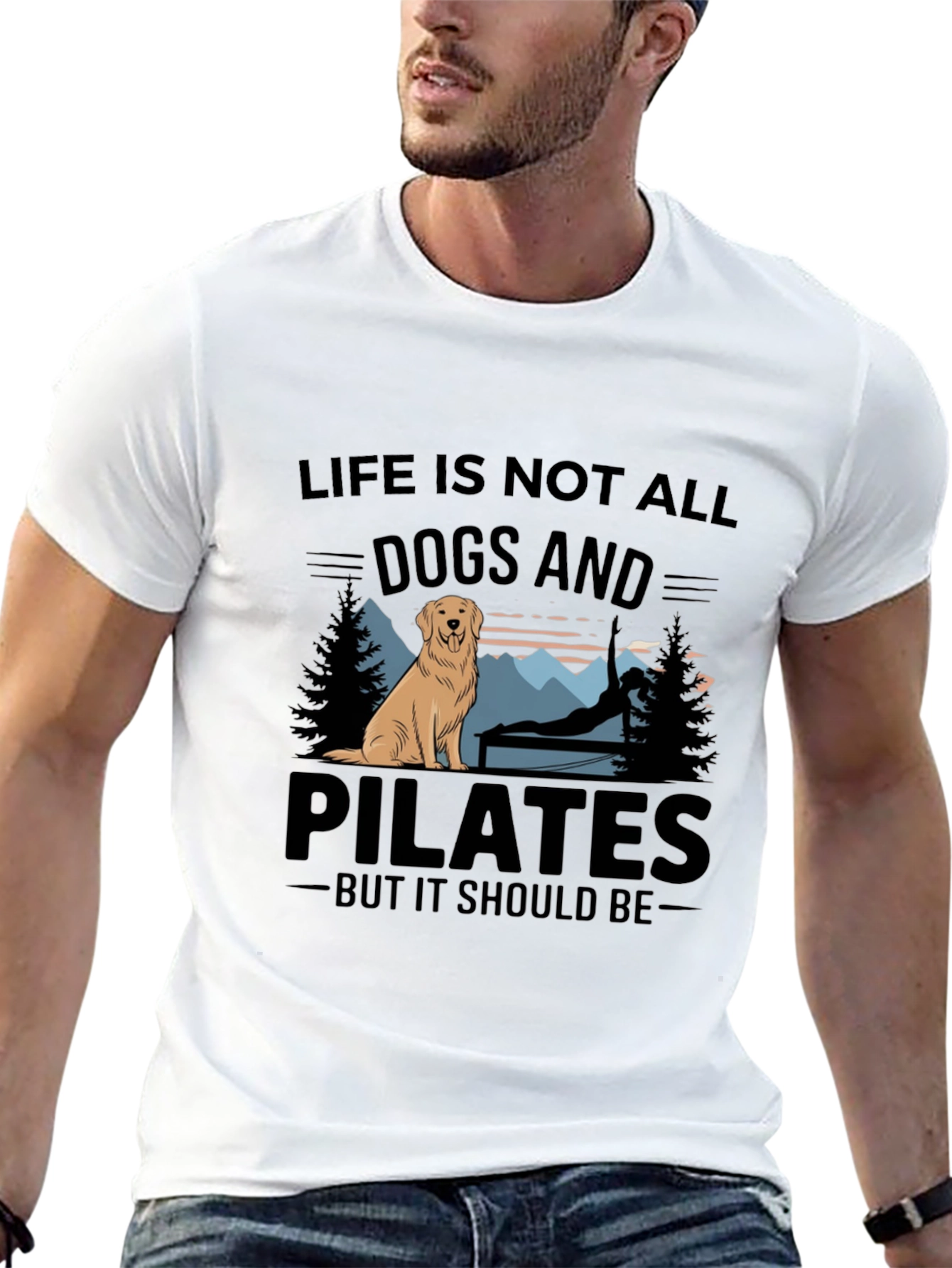 Dogs and Pilates Graphic T-Shirt