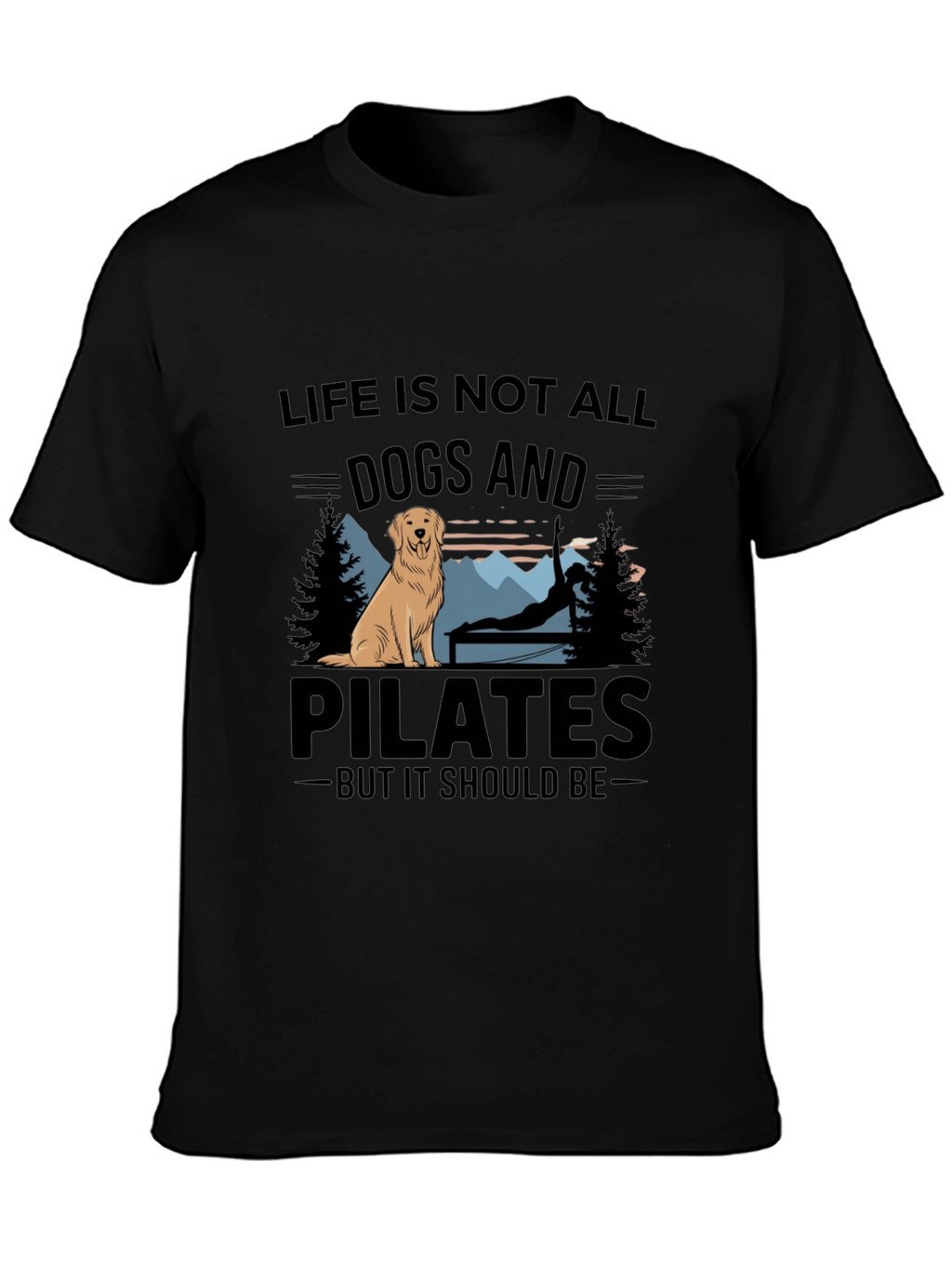 Dogs and Pilates Graphic T-Shirt