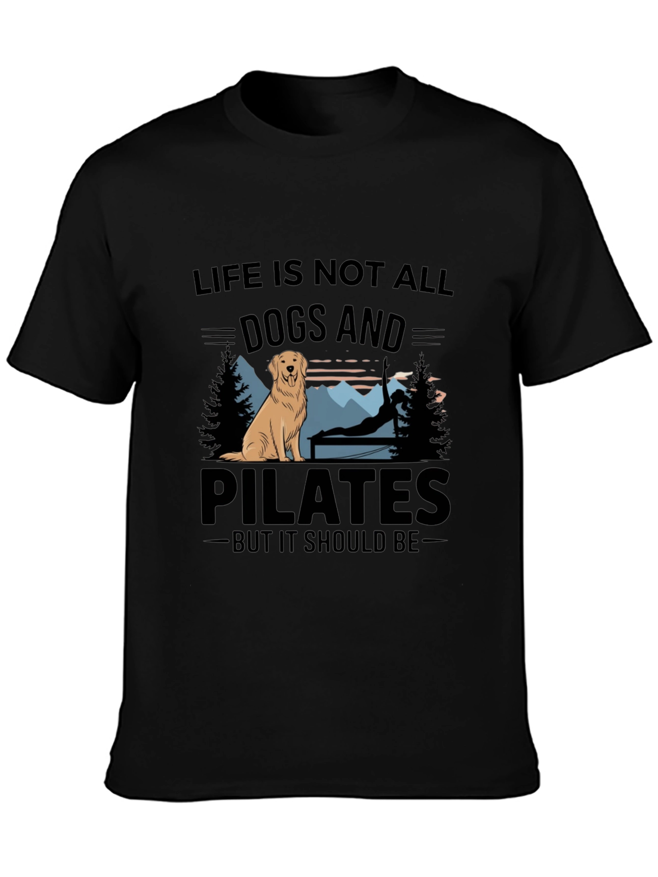 Dogs and Pilates Graphic T-Shirt