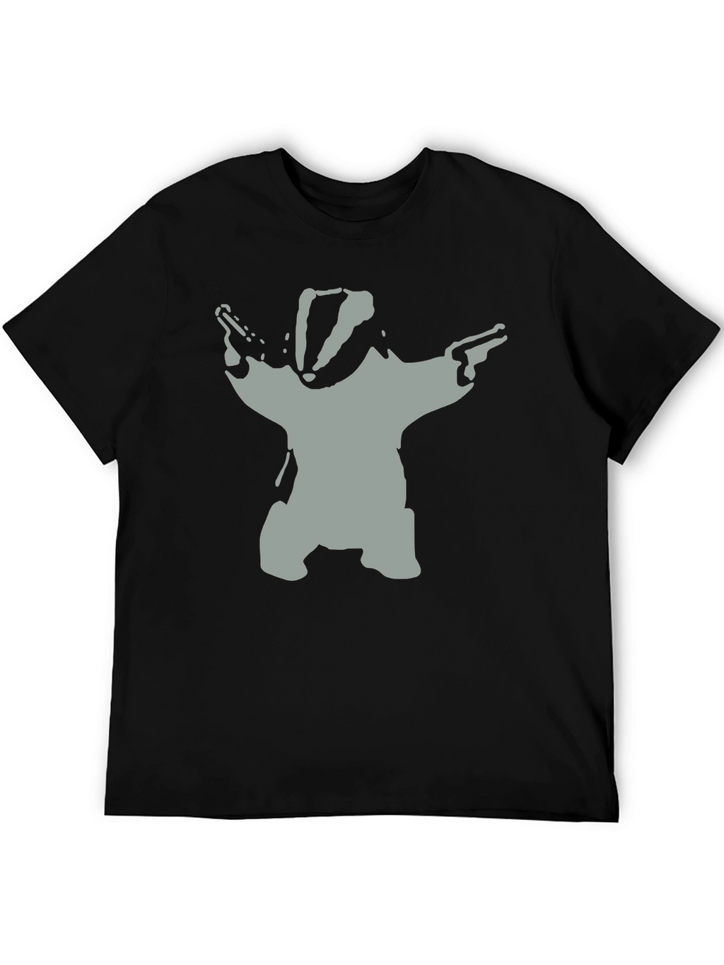 Badger Bandit T-Shirt - Black Cotton Crew Neck Tee
