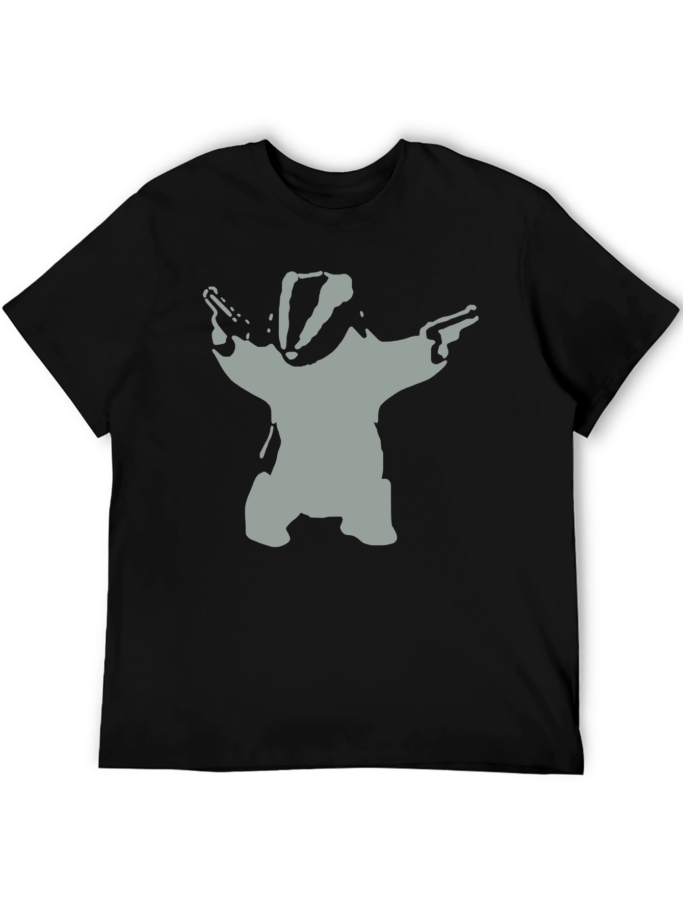 Badger Bandit T-Shirt - Black Cotton Crew Neck Tee