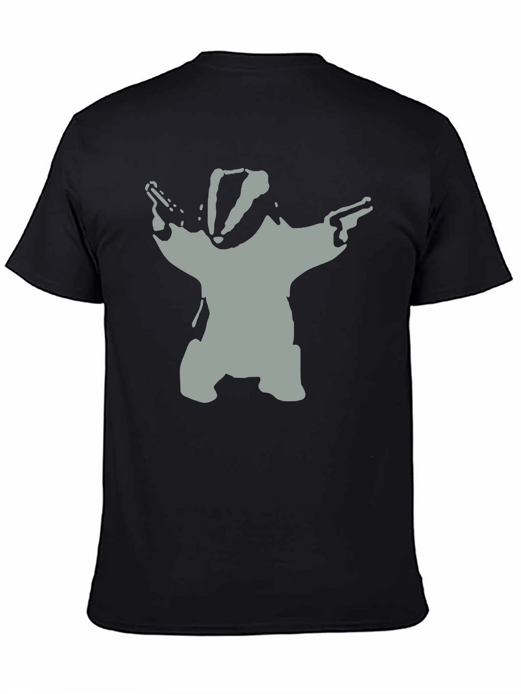 Badger Bandit T-Shirt - Black Cotton Crew Neck Tee
