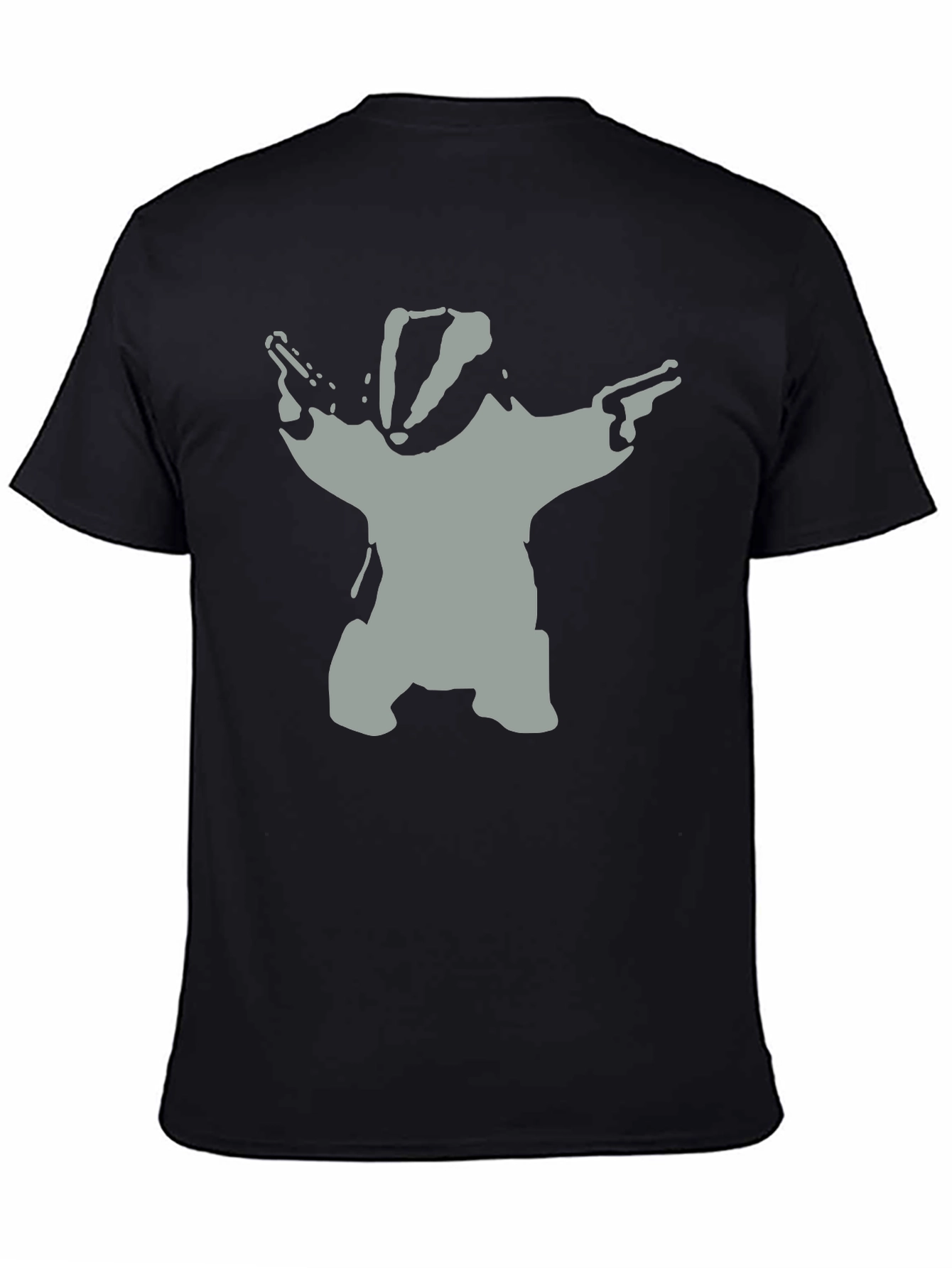 Badger Bandit T-Shirt - Black Cotton Crew Neck Tee