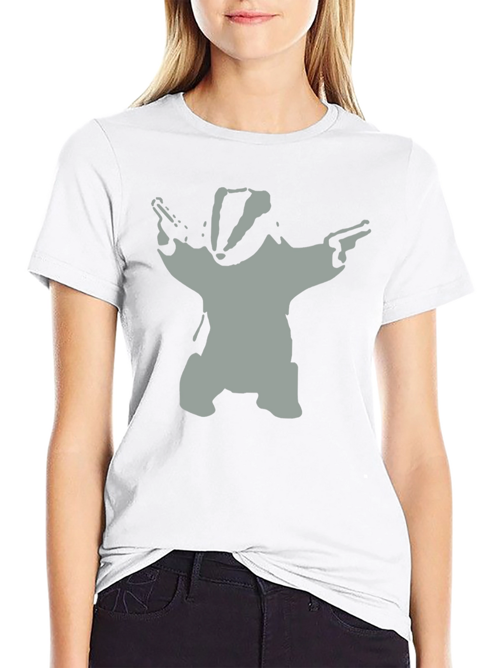 Badger Bandit T-Shirt - Black Cotton Crew Neck Tee