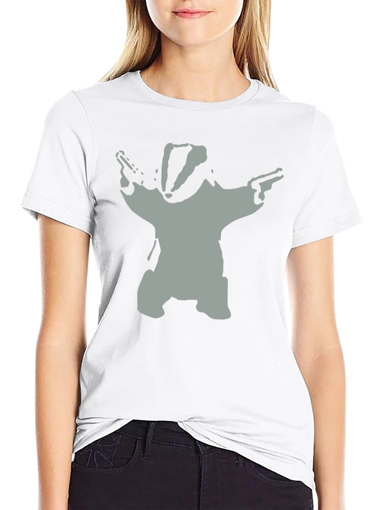 Badger Bandit T-Shirt - Black Cotton Crew Neck Tee