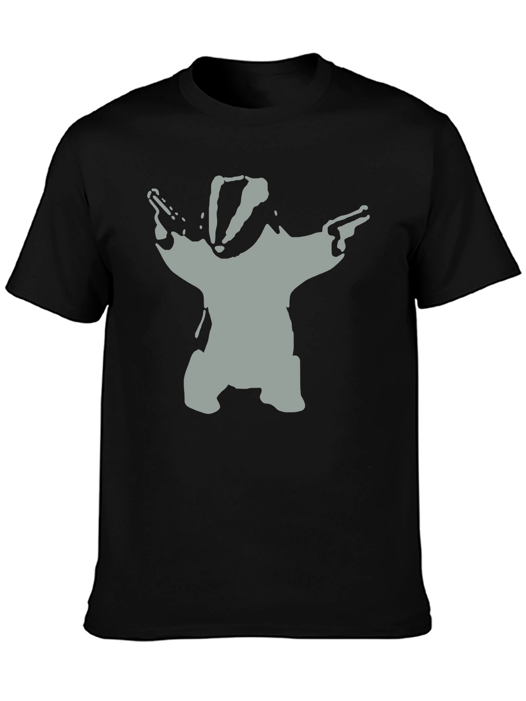 Badger Bandit T-Shirt - Black Cotton Crew Neck Tee