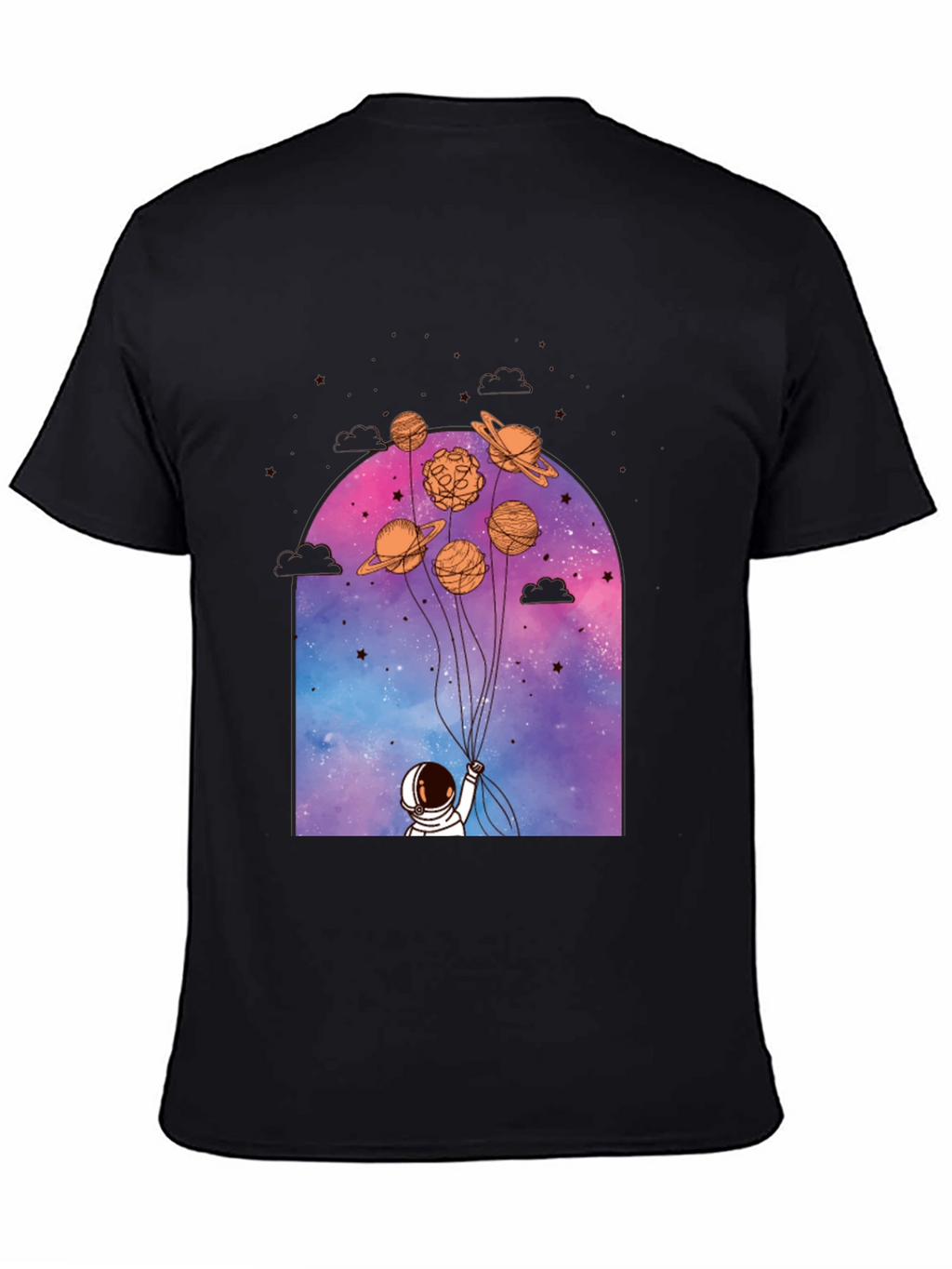 Astronaut Planets Graphic T-Shirt