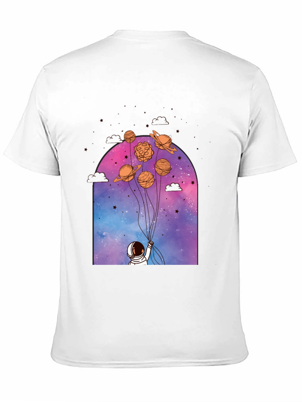 Astronaut Planets Graphic T-Shirt