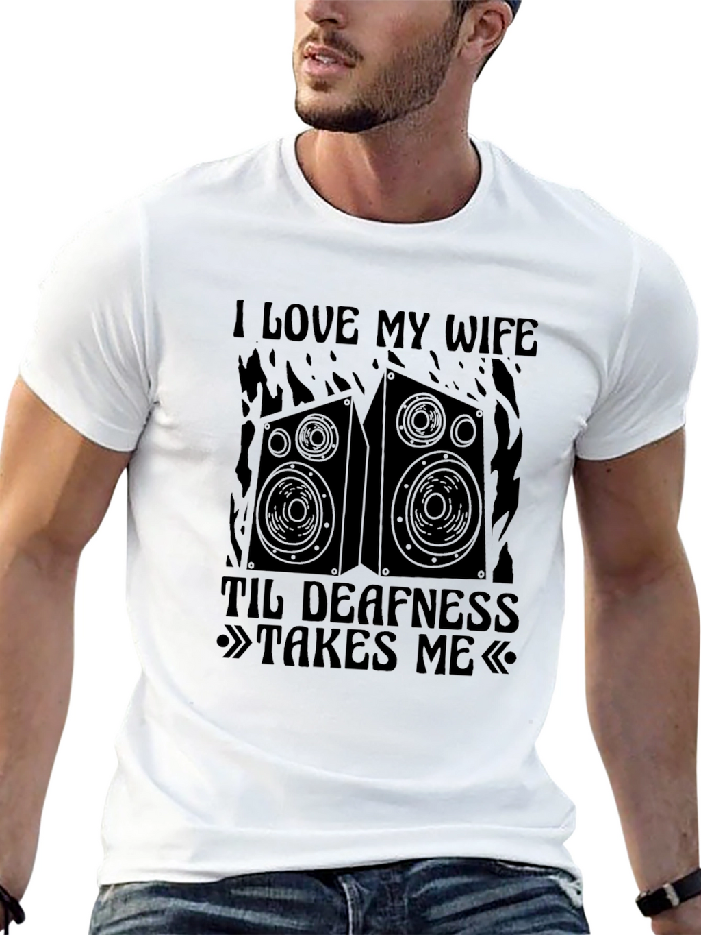 I Love My Wife Speaker Graphic Tee