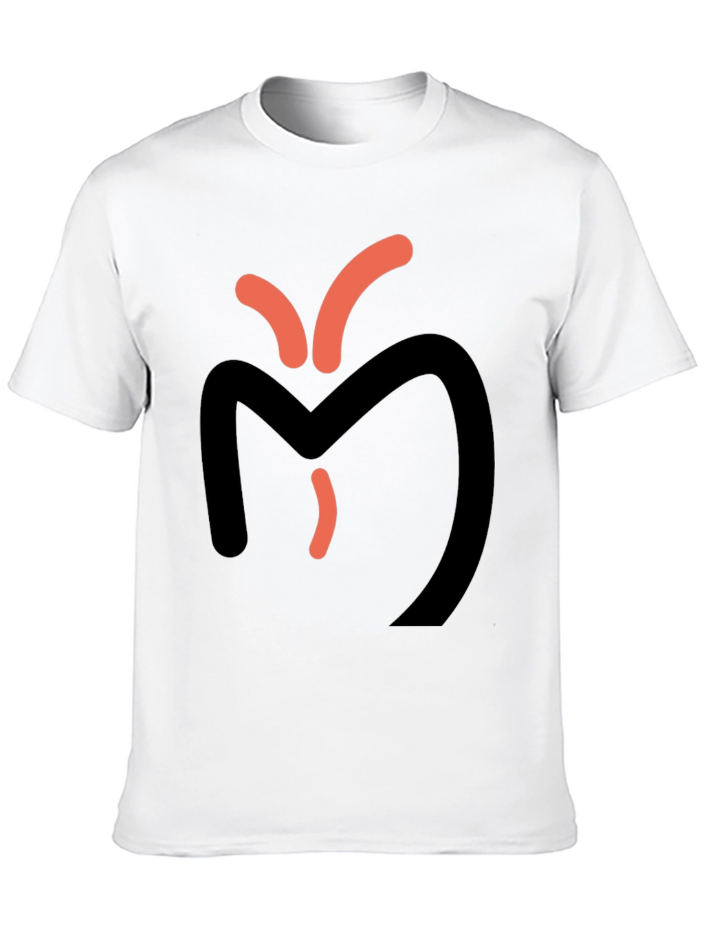 Abstract Graphic Tee - Black Casual T-Shirt