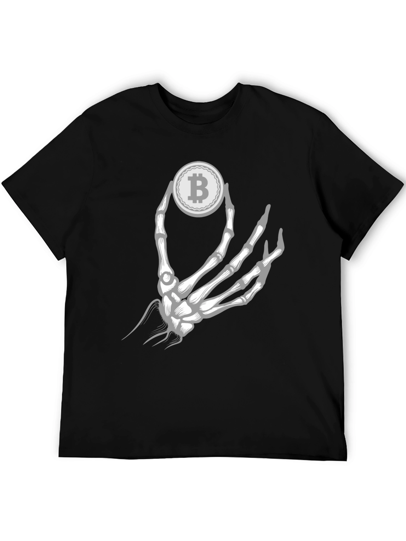 Bitcoin Skeleton Hand Graphic Tee
