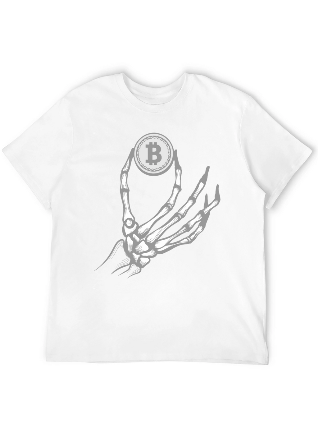 Bitcoin Skeleton Hand Graphic Tee