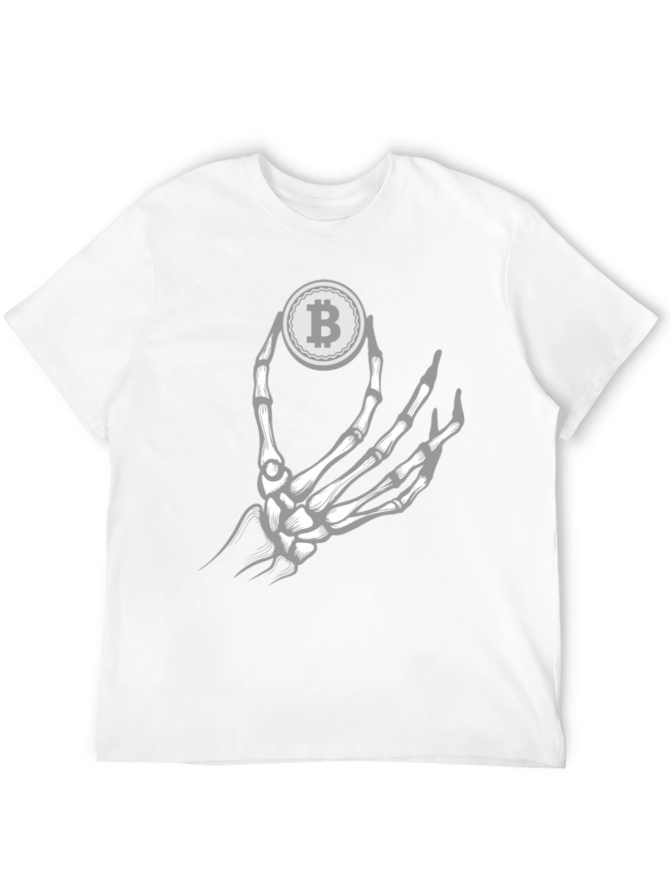 Bitcoin Skeleton Hand Graphic Tee