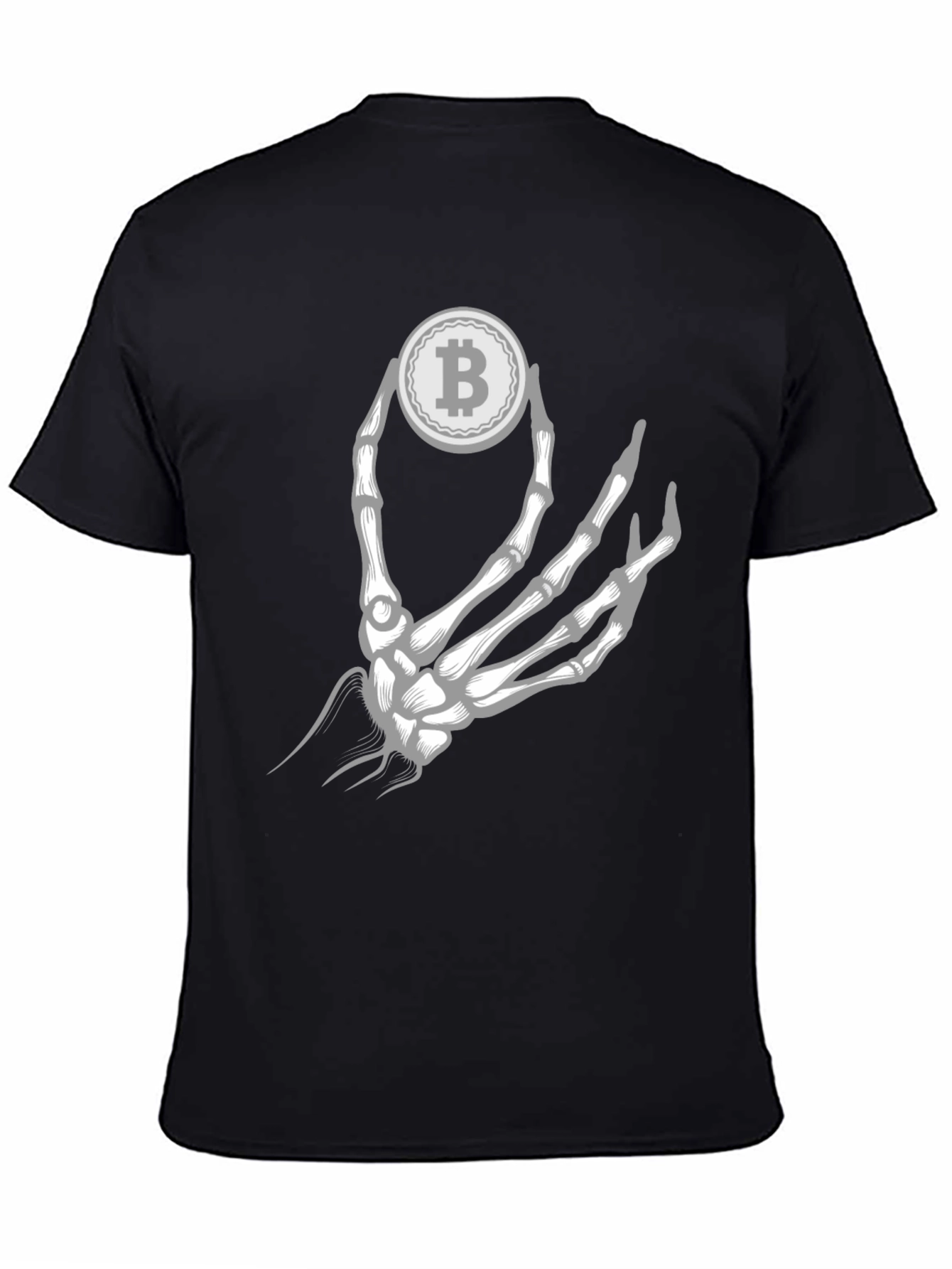 Bitcoin Skeleton Hand Graphic Tee
