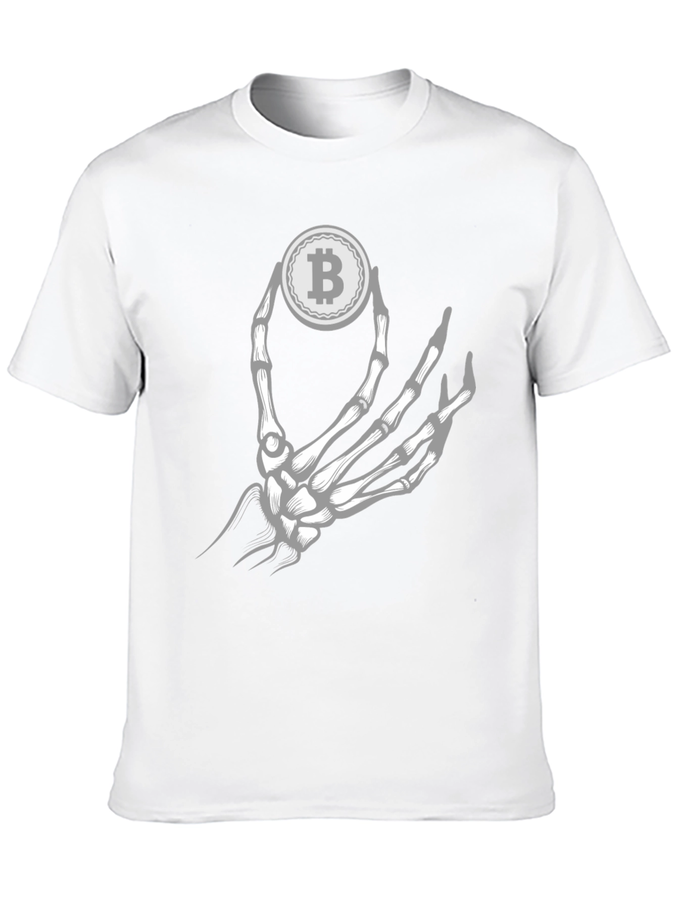 Bitcoin Skeleton Hand Graphic Tee