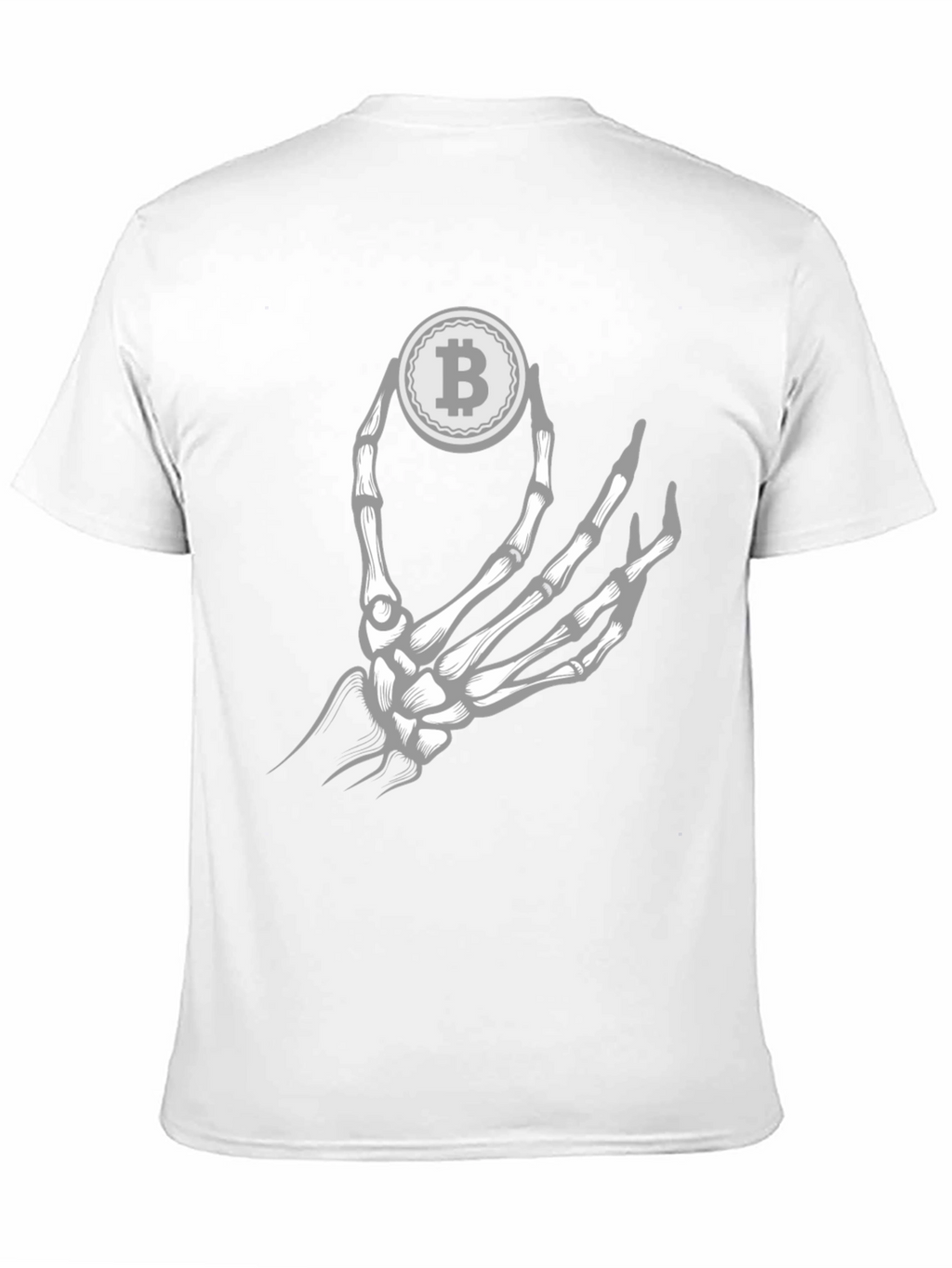 Bitcoin Skeleton Hand Graphic Tee
