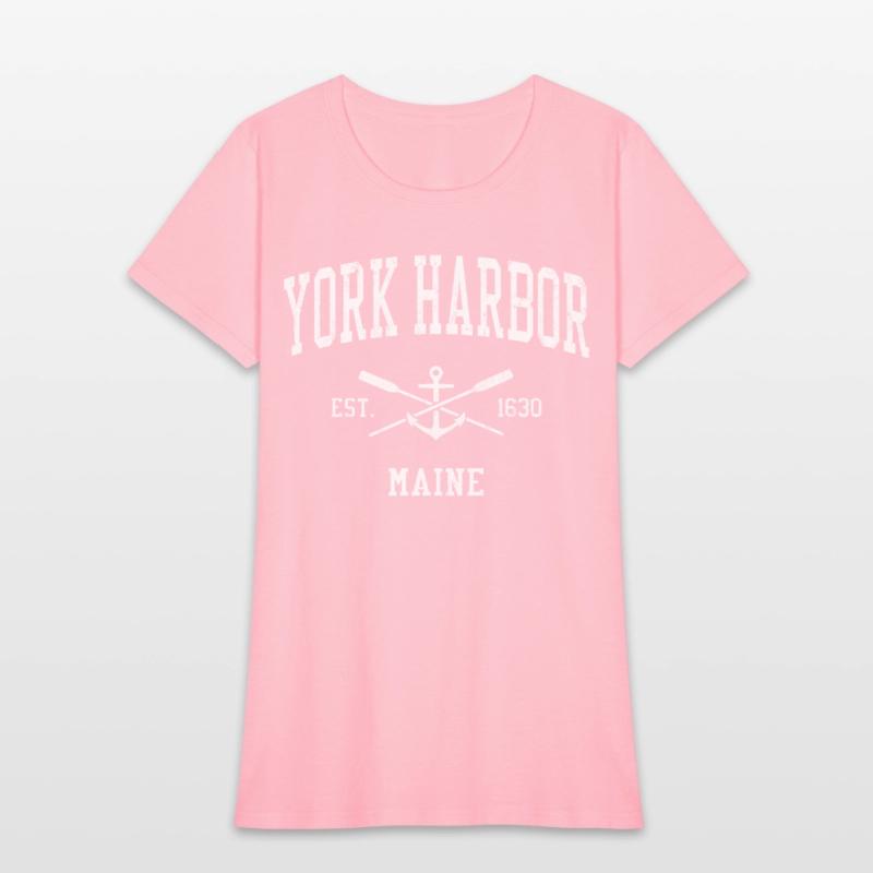 York Harbor Me Crossed Oars Boat Anchor Sports