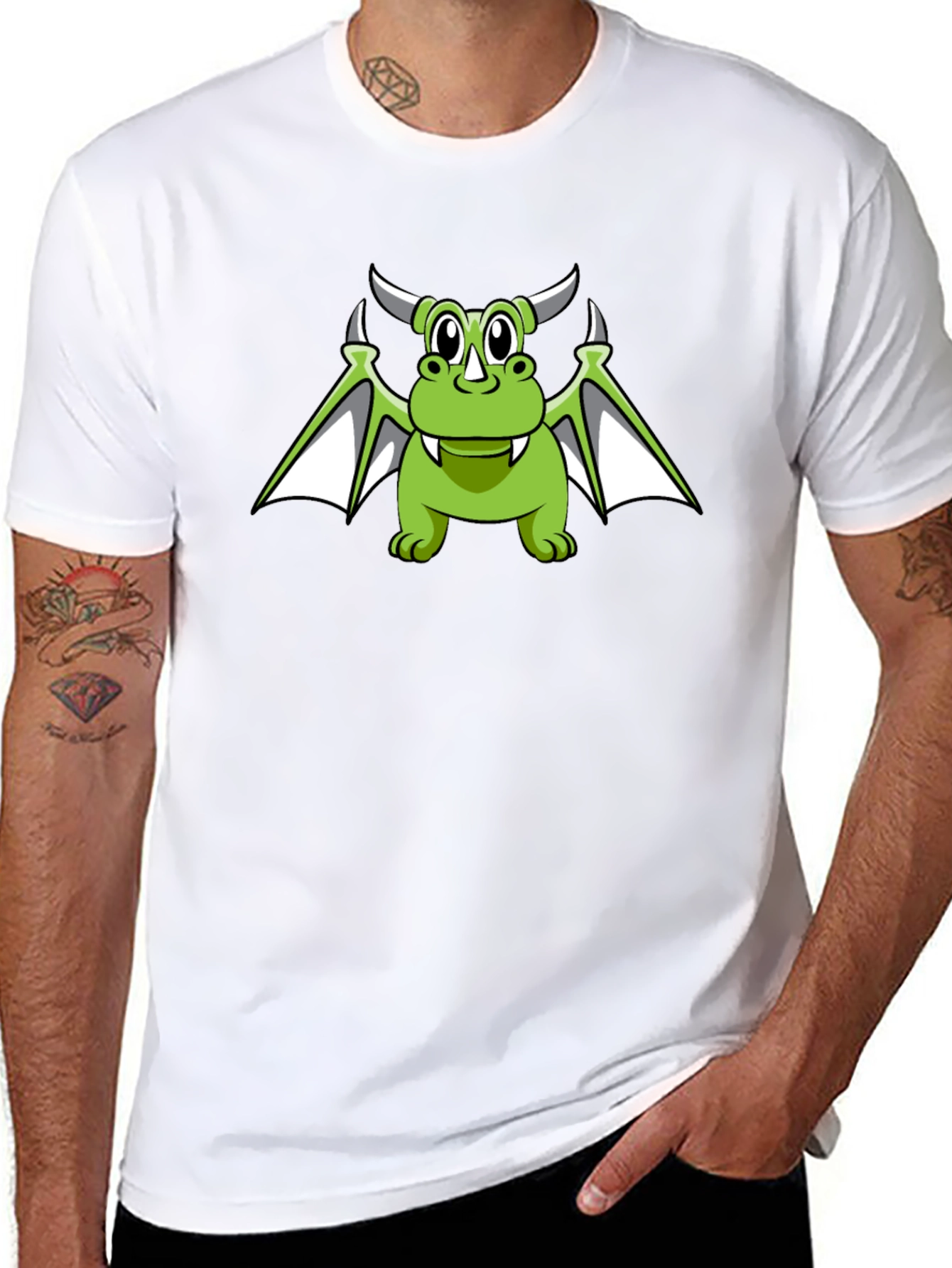Green Dragon Graphic Tee - Stylish Mens T-Shirt