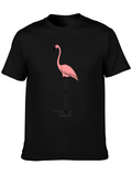 Stand Tall Flamingo Graphic T-Shirt - Black