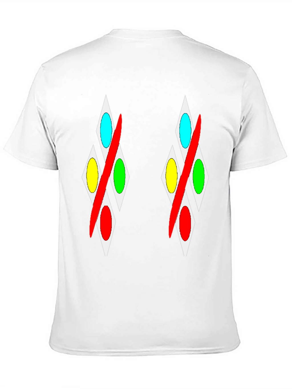 Abstract Diamond Pattern Black T-Shirt