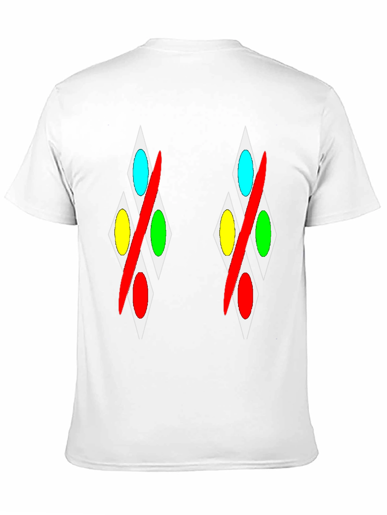 Abstract Diamond Pattern Black T-Shirt