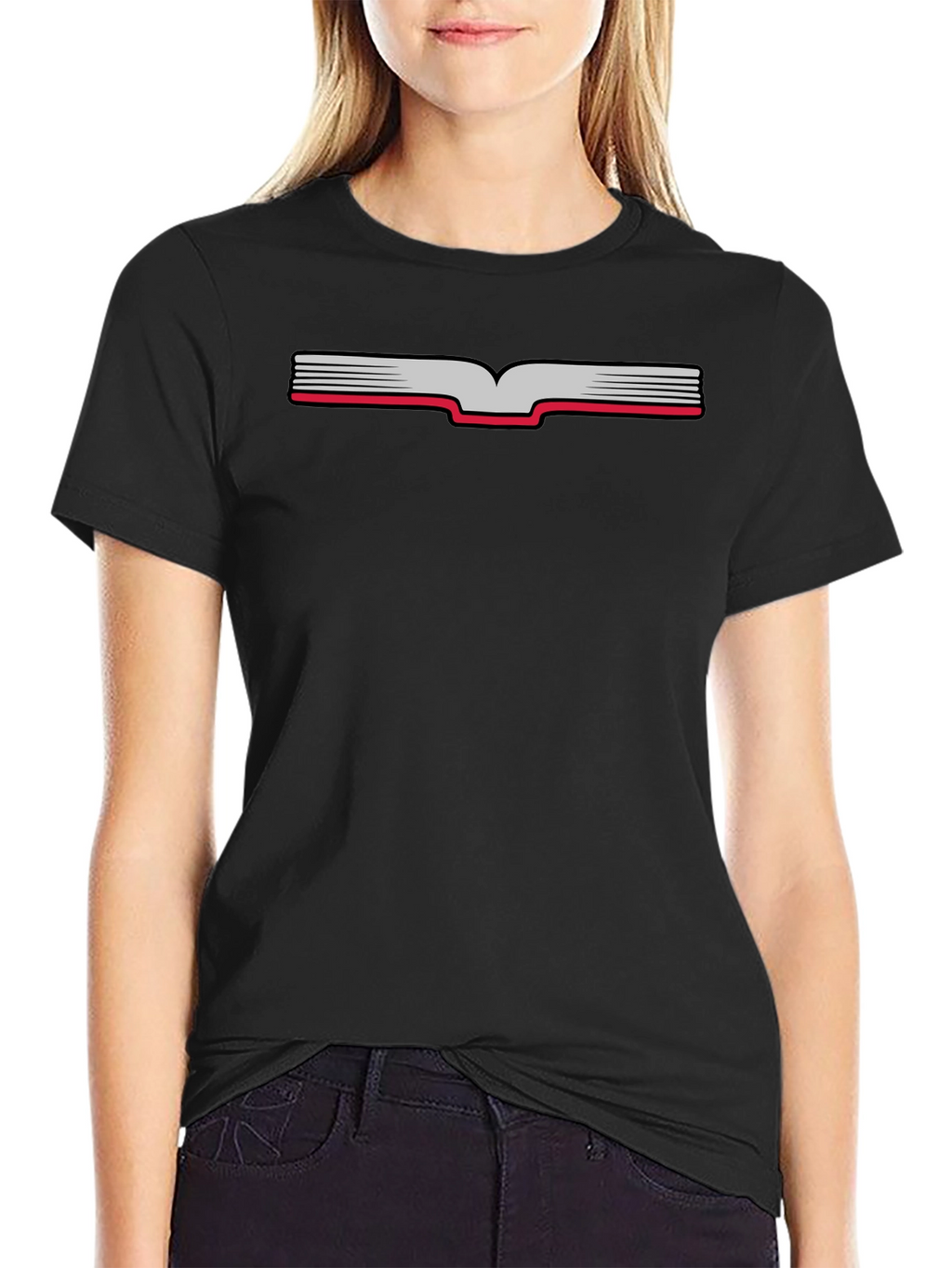Open Book Graphic Tee - Black