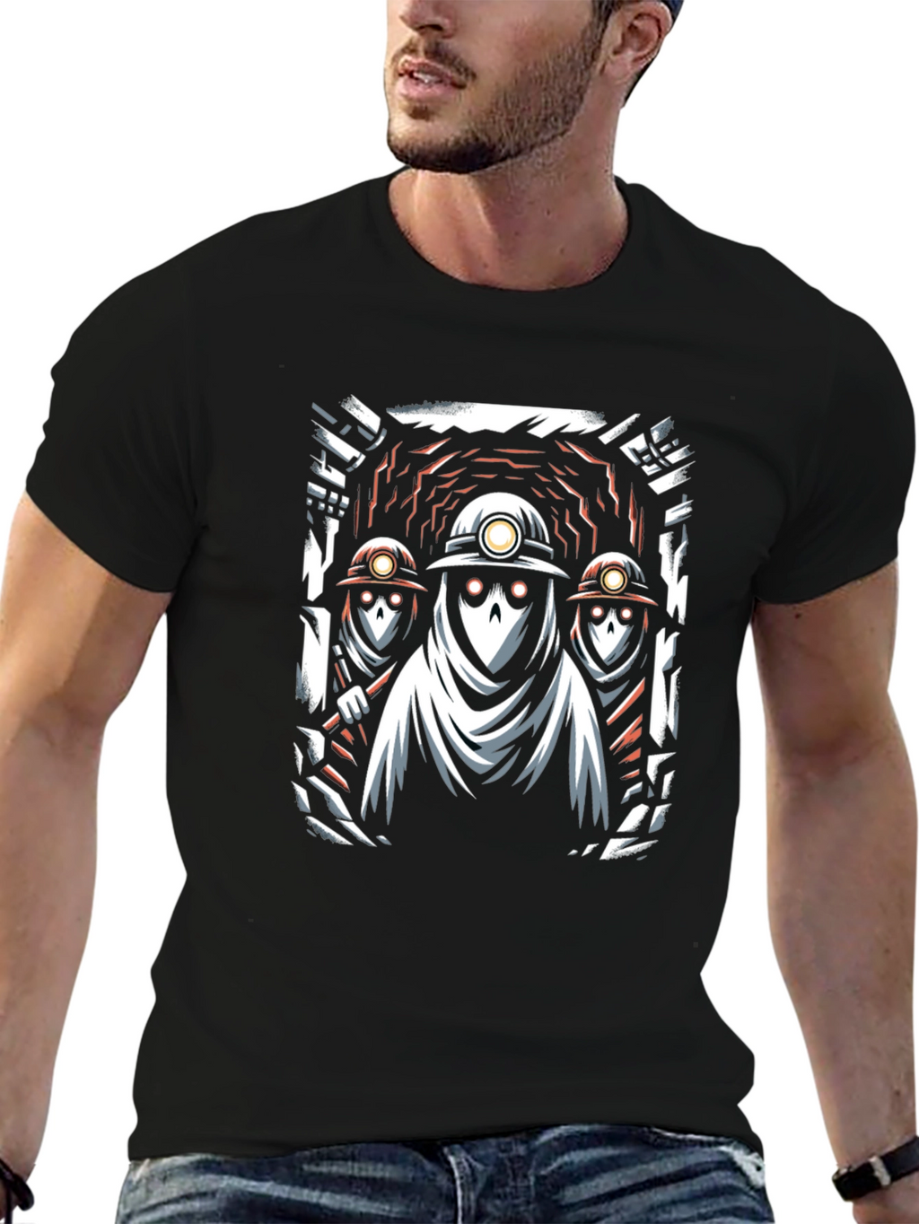 Miners Graphic T-Shirt - Cool Black Tee