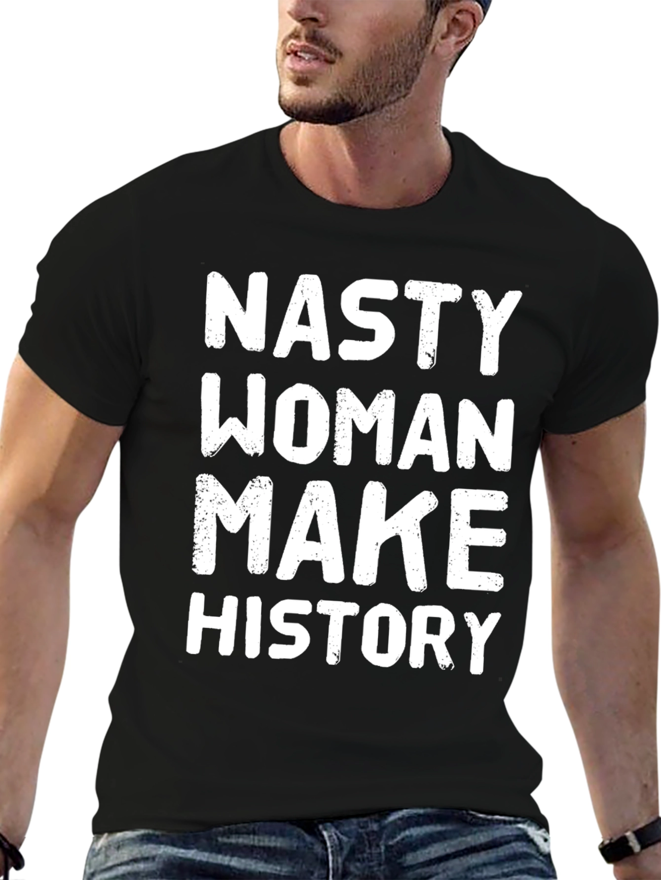 Nasty Woman Make History Graphic Tee - Black