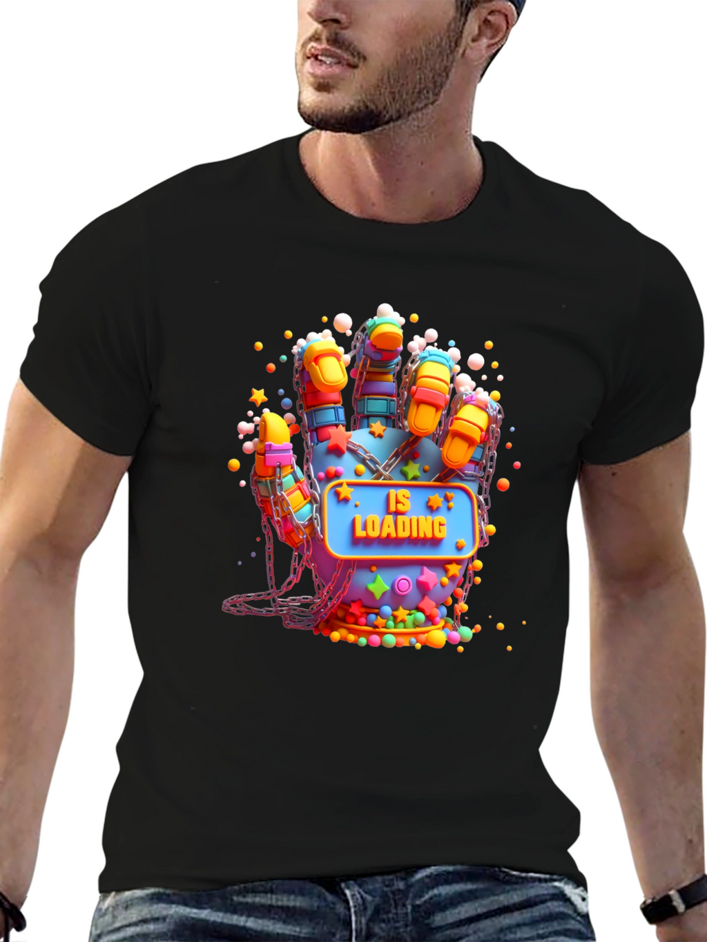 Loading Hand Graphic Tee - Unique Design