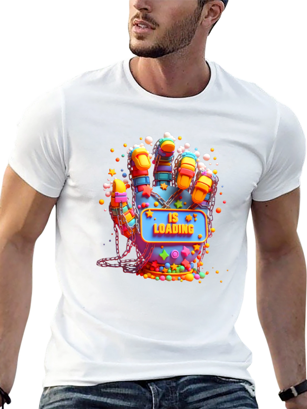 Loading Hand Graphic Tee - Unique Design