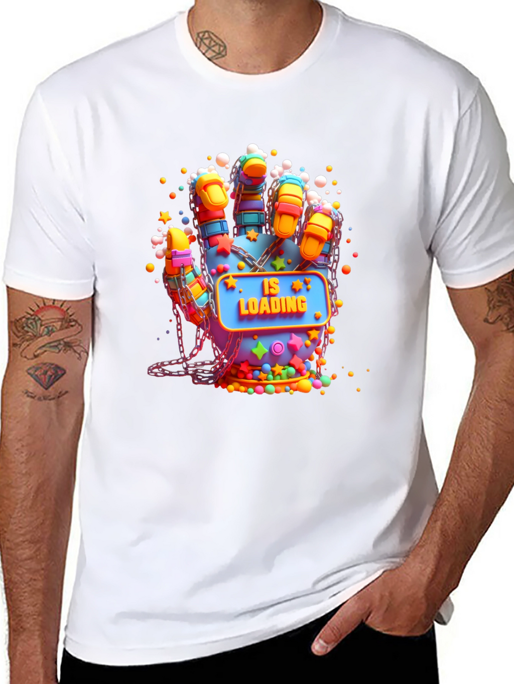 Loading Hand Graphic Tee - Unique Design