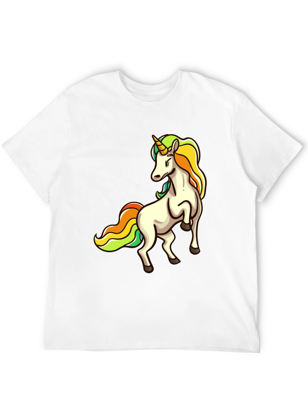 Unicorn Graphic Print Black T-Shirt