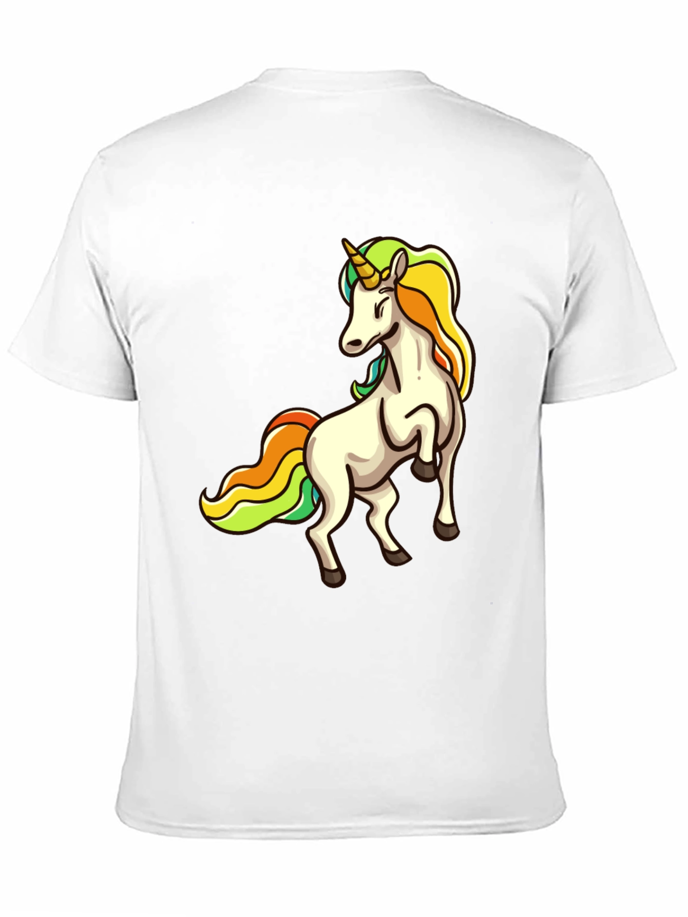 Unicorn Graphic Print Black T-Shirt