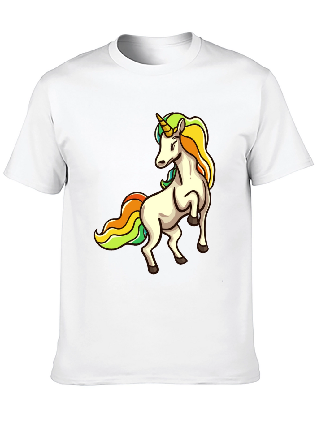 Unicorn Graphic Print Black T-Shirt