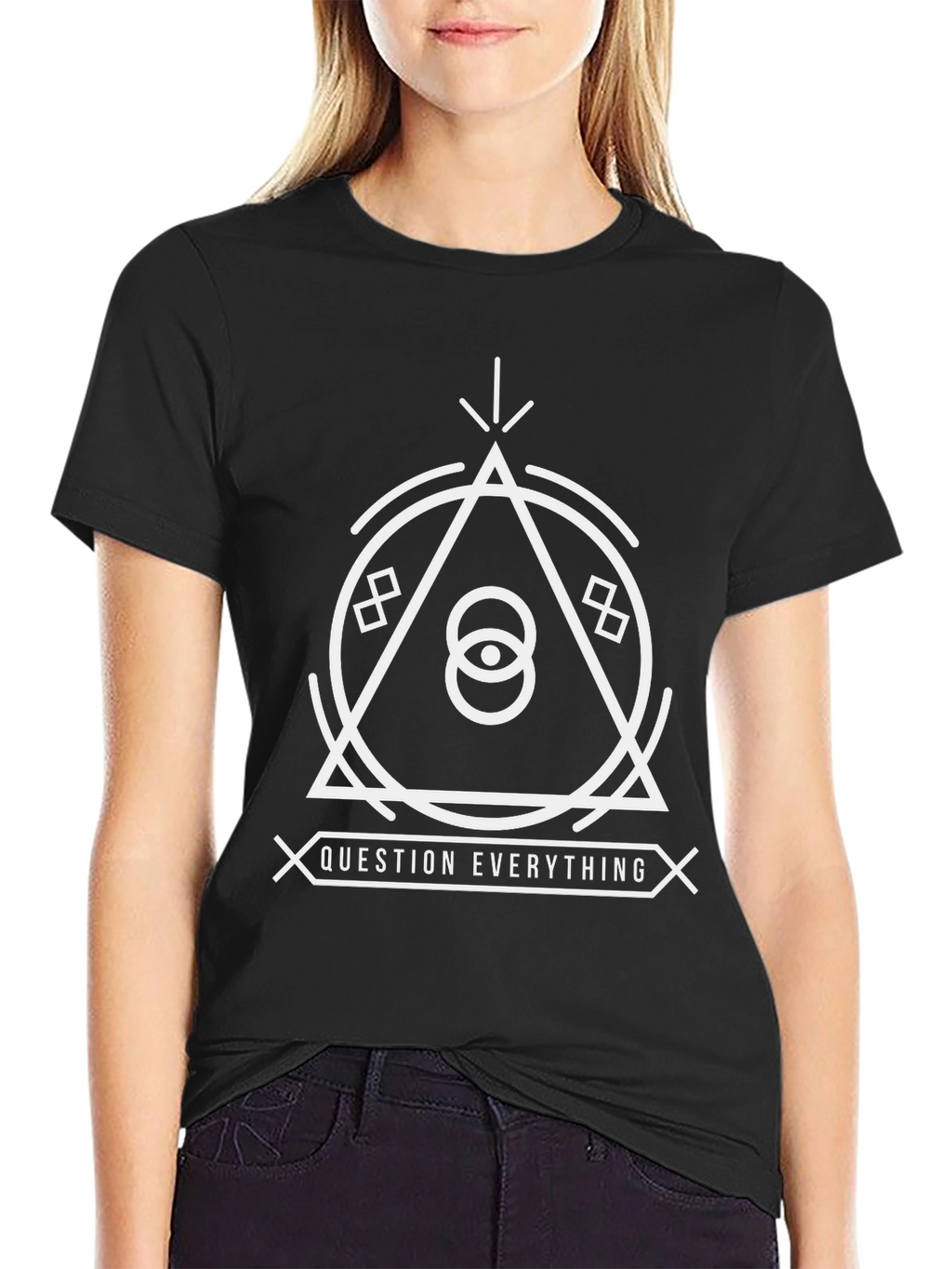 Question Everything Graphic Tee - Black