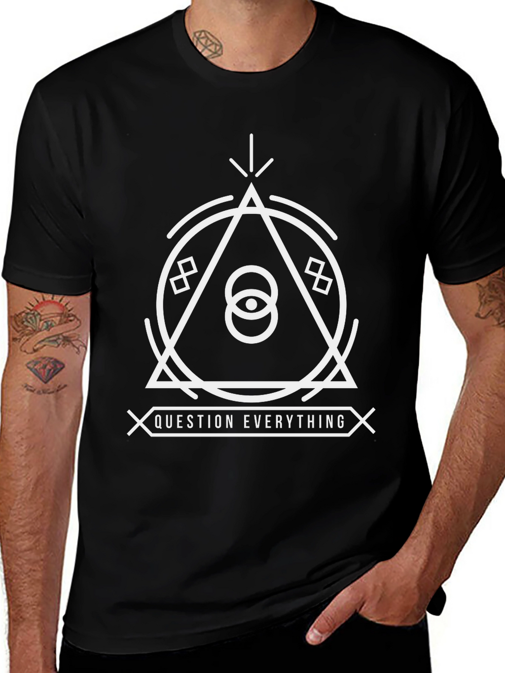 Question Everything Graphic Tee - Black