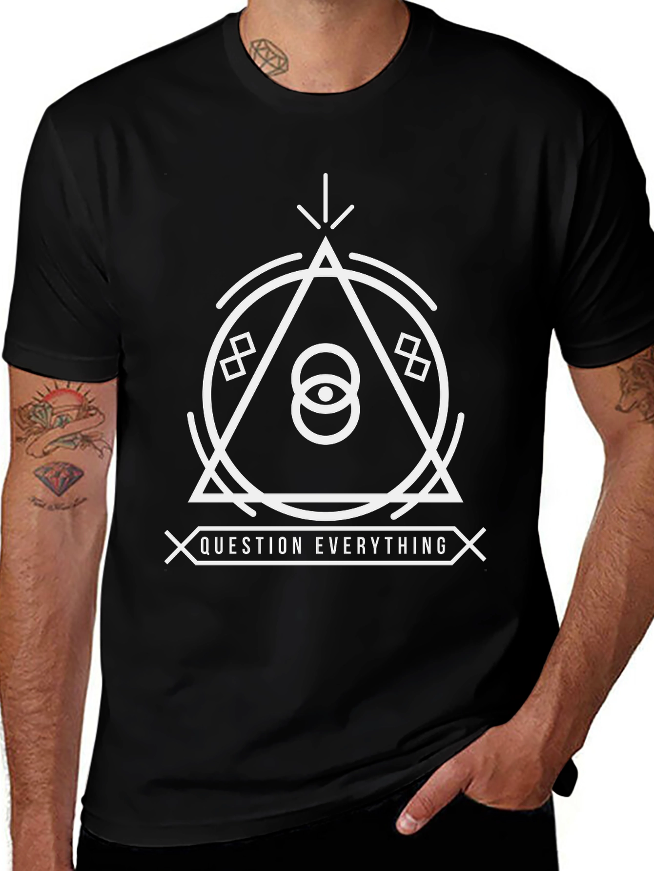 Question Everything Graphic Tee - Black