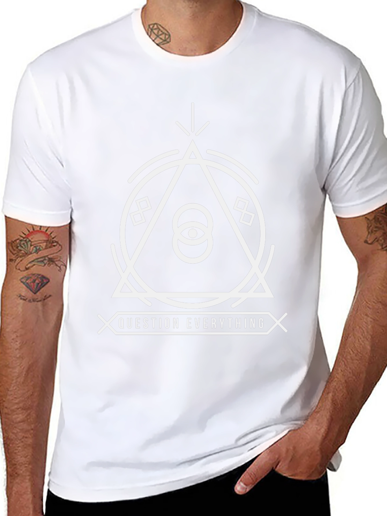 Question Everything Graphic Tee - Black