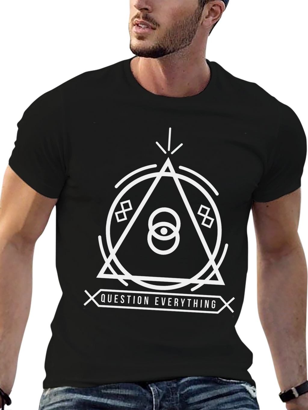 Question Everything Graphic Tee - Black